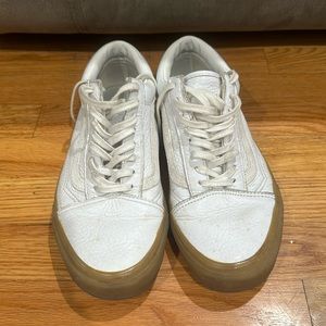 White leather Vans